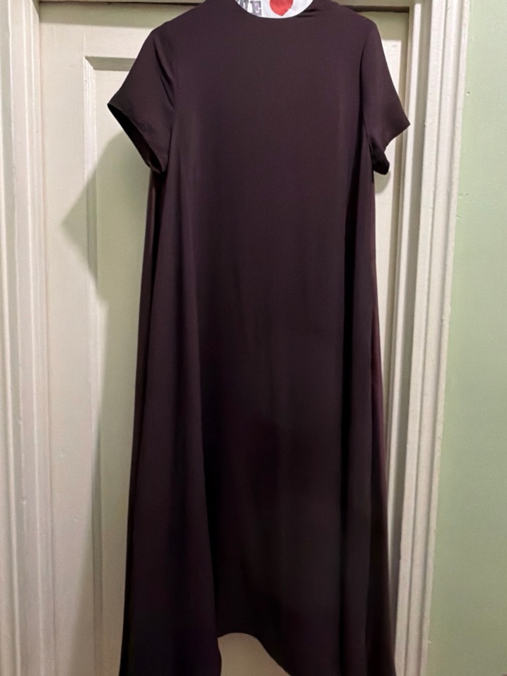 Women's purple Short Sleeve cape Dress